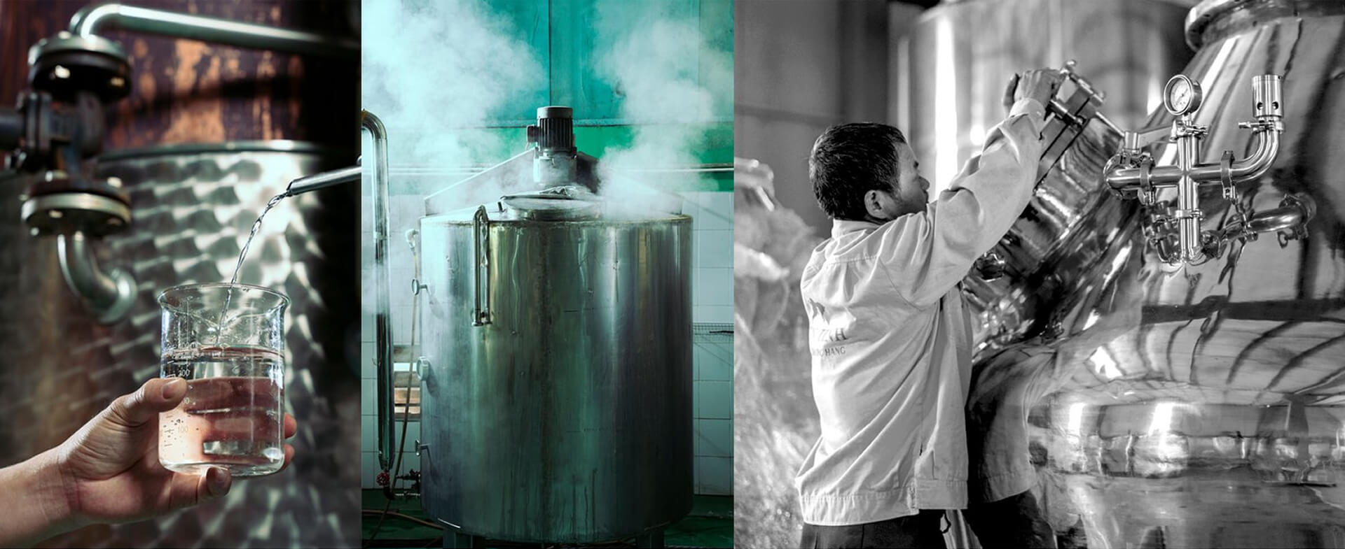 Whisky making process at the Ve De Di distillery